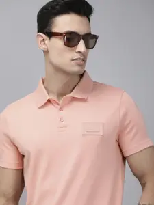 THE BEAR HOUSE Ardor Edition Men Polo Collar Applique Slim Fit T-shirt