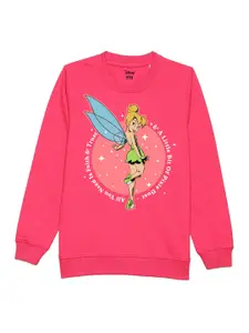 Disney by Wear Your Mind Girls Pink Printed Sweatshirt