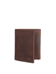 Red Chief Men Brown Leather Three Fold Wallet