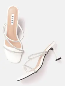 ELLE Embellished Party Slim Heel Sandals