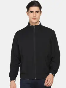 Blackberrys Men Plus Size Black Bomber Jacket