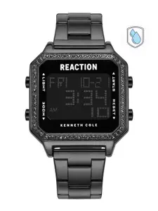 REACTION KENNETH COLE Women Black Dial & Stainless Steel Straps Digital Watch-KRWGJ9007906
