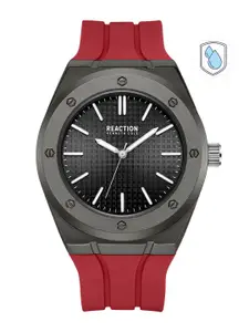 REACTION KENNETH COLE Men Black Dial & Red Wrap Analogue Watch KRWGM9007605