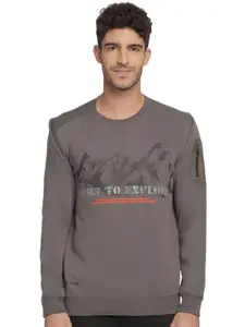 Wildcraft Men Grey Printed Sweatshirt