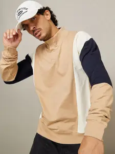 Styli Colourblocked Pure Cotton Sweatshirt