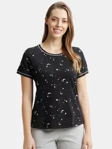 Jockey Cotton Relaxed Fit Printed Round Neck T-Shirt with