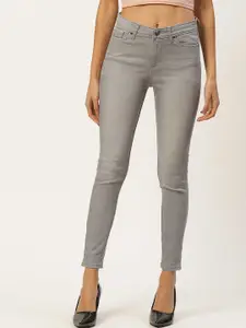 Xpose Women Grey Comfort Slim Fit High-Rise Stretchable Jeans