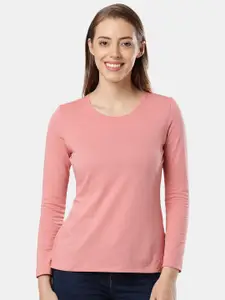 Jockey Women Pink Cotton T-shirt