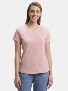 Jockey Women Pink Cotton T-shirt