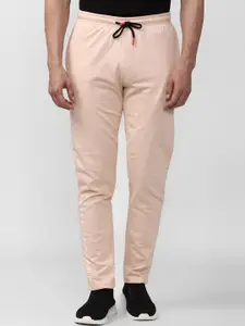 Peter England Men Pink Solid Track Pants
