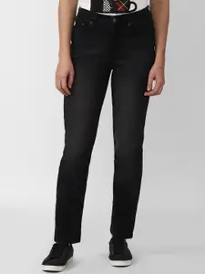 FOREVER 21 Women Black Dark Shade Regular Fit Jeans