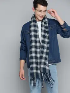 Mast & Harbour Men Checked Tasselled Scarf