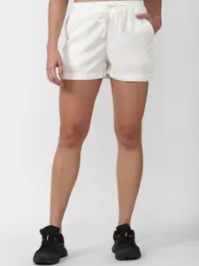 FOREVER 21 Women Off White Cotton Shorts