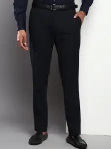 Tommy Hilfiger Men Navy Blue Solid Formal Trouser