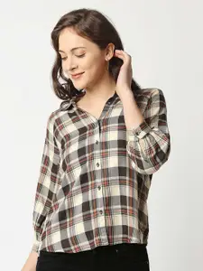 Pepe Jeans Boxy Fit Tartan Checked Casual Shirt