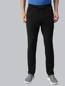 Macroman M-Series Men Black Solid Cotton Relaxed Fit Track Pants