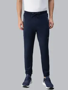 Macroman M-Series Men Navy Blue Solid Cotton Relaxed Fit Joggers