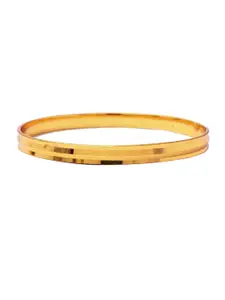 Jewar Mandi Jewar Mandi Men Gold-Toned Brass Handcrafted Gold-Plated Kada Bracelet