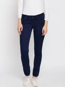 Pepe Jeans Women Navy Mid-Rise Clean Look Stretchable Jeans