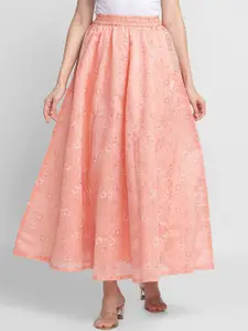 Globus Women Pink Printed Flared Skirt