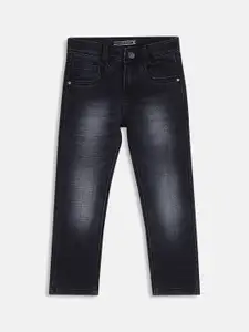 Octave Boys Black Light Fade Mid-Rise Cotton Jeans
