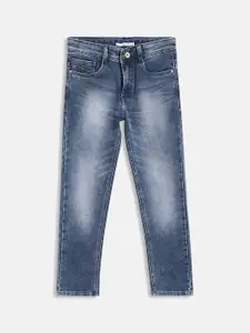 Octave Boys Blue Heavy Fade Mid-Rise Cotton Jeans