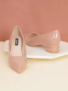 Sherrif Shoes Pink Formal Block Pumps