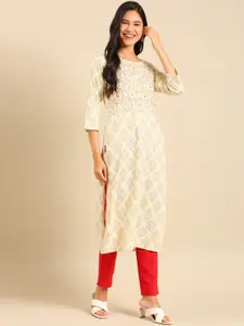 SHOWOFF Ethnic Motifs Printed Kurta