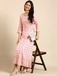 SHOWOFF Floral Printed A-Line Kurta