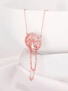 GIVA Rose Gold & White Sterling Silver Rose Gold-Plated Necklace