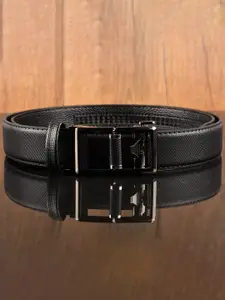 BuckleUp Men Black Textured Belt