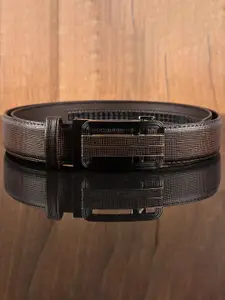 BuckleUp Men Brown Textured Belt