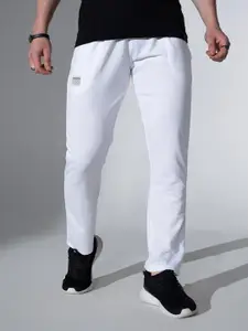 Hubberholme Men White Solid Track Pants