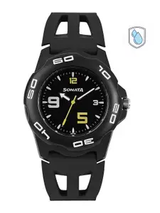 Sonata Men Black Dial Watch