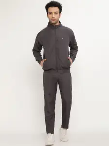 Octave Men Grey Solid Tracksuit