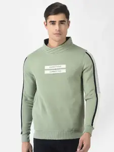 Crimsoune Club Men Green Cotton Sweatshirt