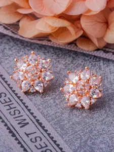 Brandsoon Rose Gold-Plated Classic Studs Earrings