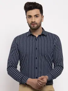 JAINISH Men Classic Striped Cotton Formal Shirt