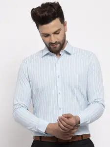JAINISH Men Classic Striped Cotton Formal Shirt
