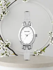 Sonata Women White Dial Watch 8100SM01