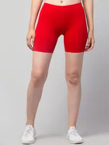 Apraa & Parma Women Red Cycling Sports Shorts