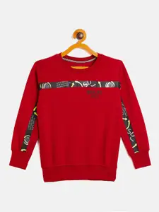 Duke Boys Red Printed Fleece Sweatshirt
