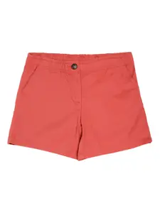 Peter England Girls Red Chino Cotton Shorts