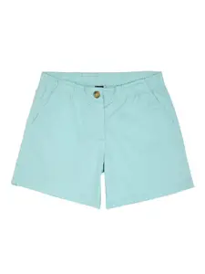 Peter England Girls Blue Chino Cotton Shorts