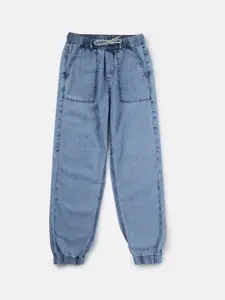 Gini and Jony Boys Blue Jogger Cotton Jeans