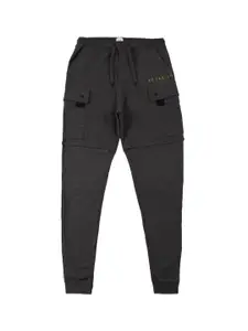 Peter England Boys Grey Solid Joggers