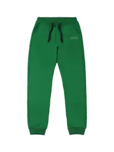 Peter England Boys Green Solid Jogger