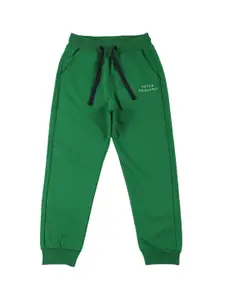 Peter England Boys Green Solid Jogger