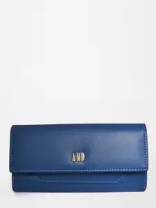 AND Women Blue PU Structured Satchel