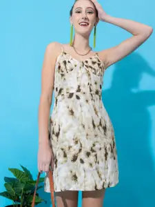 Stylecast X Hersheinbox Printed Linen A-Line Mini Slip Dress